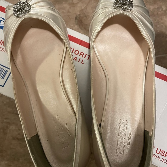 RHINESTONE DYABLE WEDDING BRIDAL SHOES - Picture 5 of 6